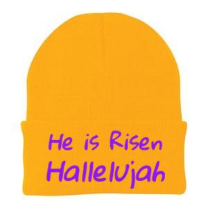 He Is Risen Hallelujah Religious Easters Knit Cap Winter Beanie