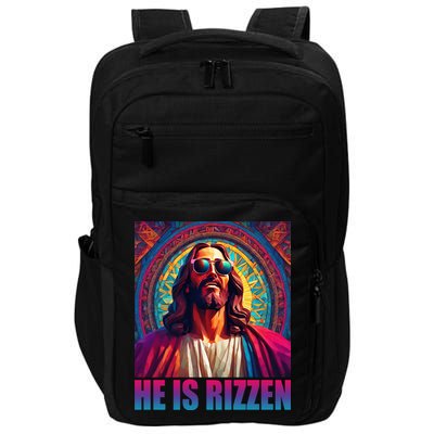 He Is Rizzen Jesus Portrait Risen Impact Tech Backpack