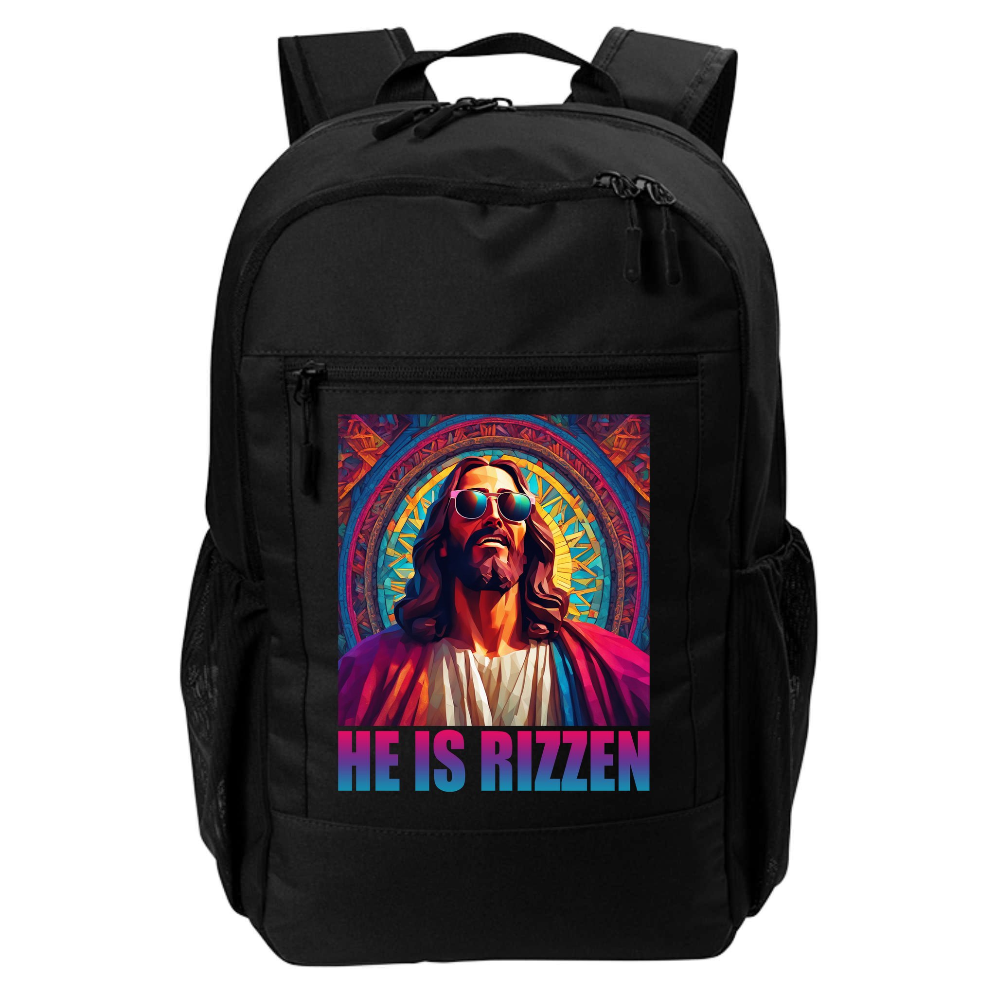 He Is Rizzen Jesus Portrait Risen Backpack