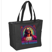 He Is Rizzen Jesus Portrait Risen Zip Tote Bag