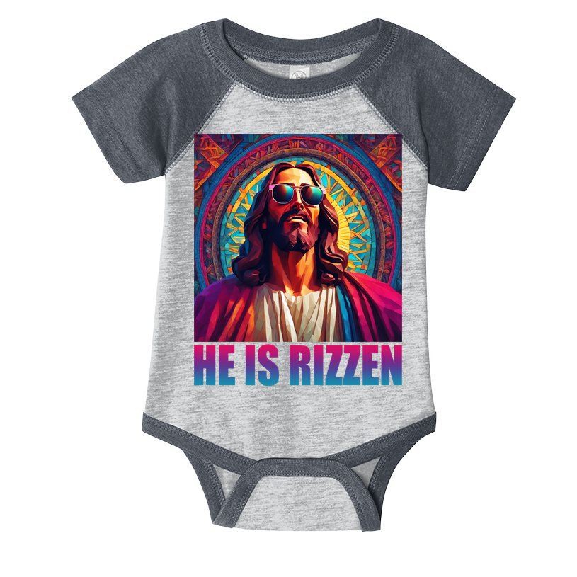 He Is Rizzen Jesus Portrait Risen Infant Baby Jersey Bodysuit