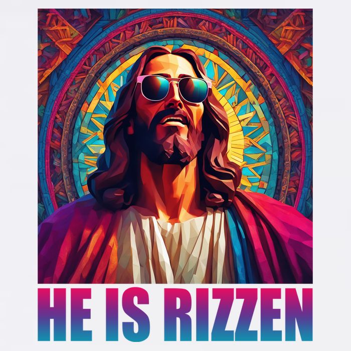 He Is Rizzen Jesus Portrait Risen Cool Comfort Performance Bucket Hat