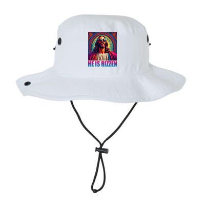 He Is Rizzen Jesus Portrait Risen Bucket Hat
