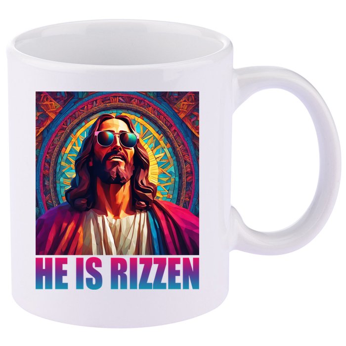 He Is Rizzen Jesus Portrait Risen 11oz C Handle Ceramic Mug