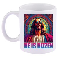 He Is Rizzen Jesus Portrait Risen 11oz C Handle Ceramic Mug