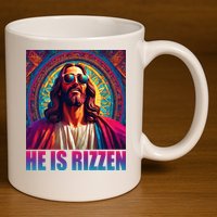 He Is Rizzen Jesus Portrait Risen 11oz C Handle Ceramic Mug