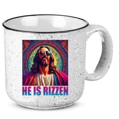 He Is Rizzen Jesus Portrait Risen 15oz Campfire Ceramic Mug