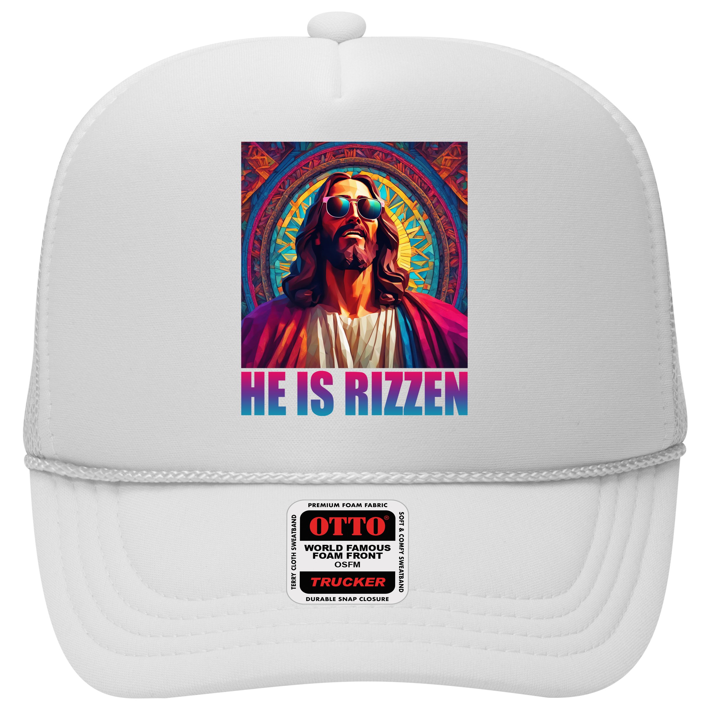 He Is Rizzen Jesus Portrait Risen Hat