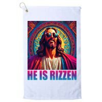 He Is Rizzen Jesus Portrait Risen Golf Towel