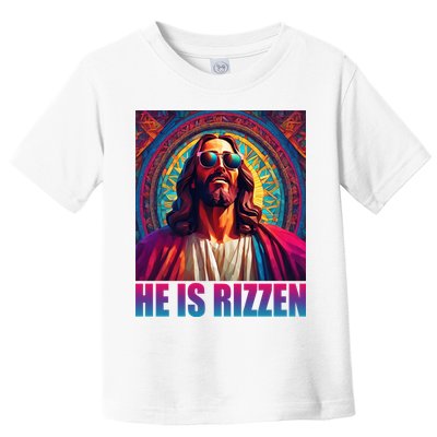 He Is Rizzen Jesus Portrait Risen Toddler T-Shirt
