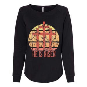 He Is Risen Religious Easter Womens California Wash Sweatshirt