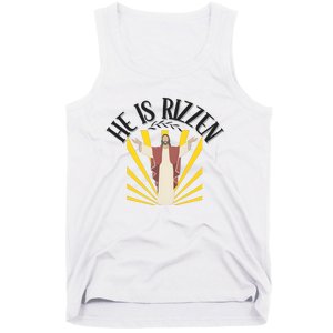 He Is Rizzen Jesus Meme Quote Tank Top