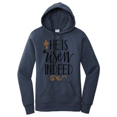 He Is Risen Indeed Easter Christian Cross Jesus Religious Women's Pullover Hoodie