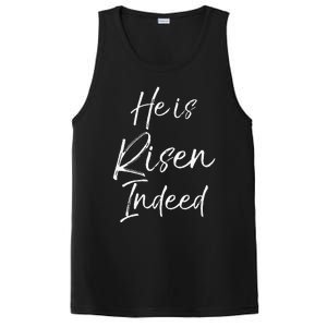 He Is Risen Indeed For Women Christian Easter PosiCharge Competitor Tank