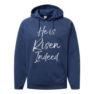 He Is Risen Indeed For Women Christian Easter Performance Fleece Hoodie