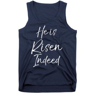 He Is Risen Indeed For Women Christian Easter Tank Top