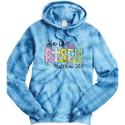 He Is Risen Jesus Christian Happy Easter Tie Dye Hoodie