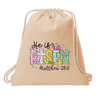 He Is Risen Jesus Christian Happy Easter Drawstring Bag