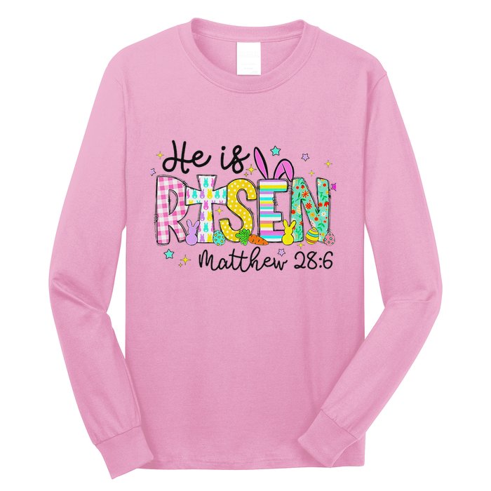 He Is Risen Jesus Christian Happy Easter Long Sleeve Shirt