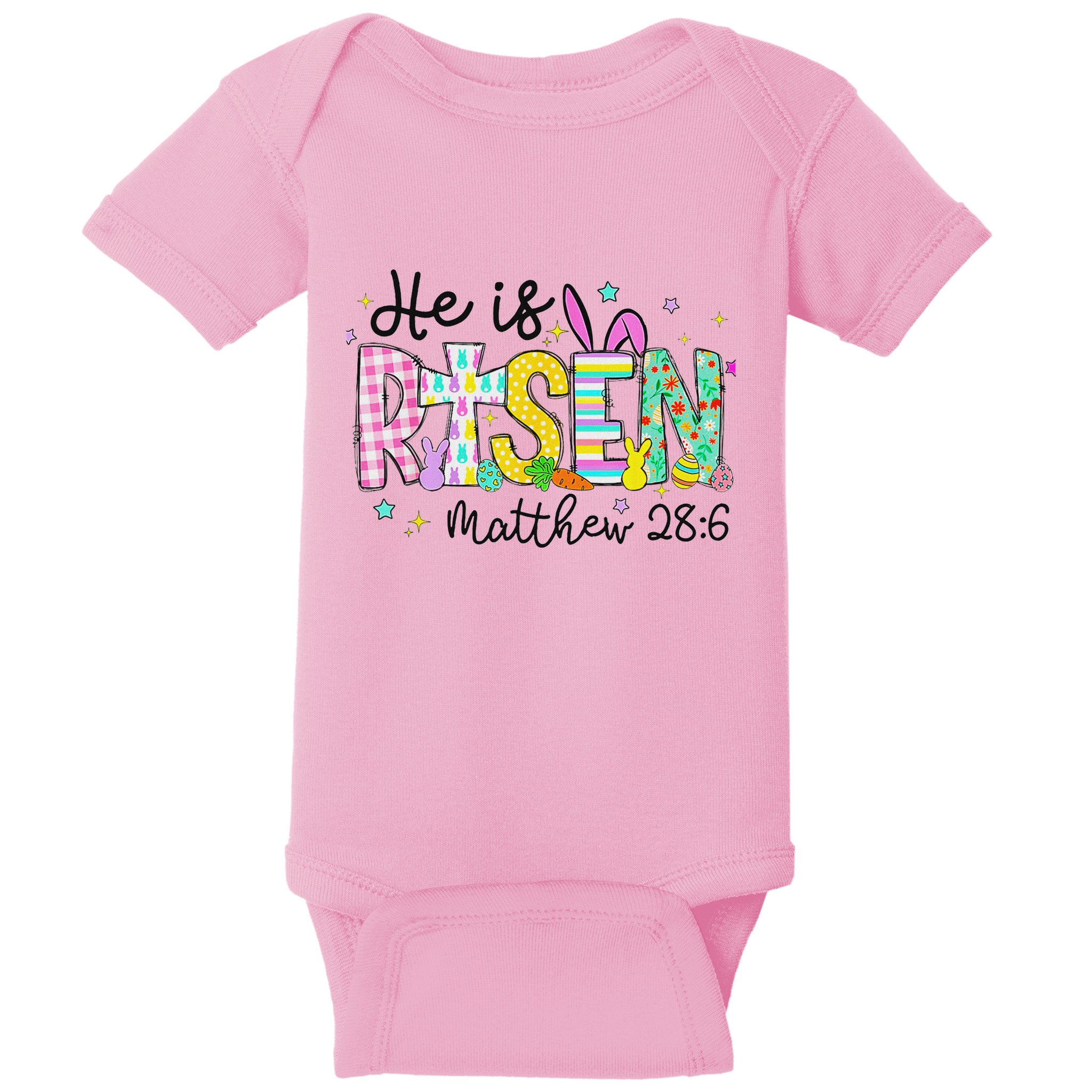 He Is Risen Jesus Christian Happy Easter Baby Bodysuit