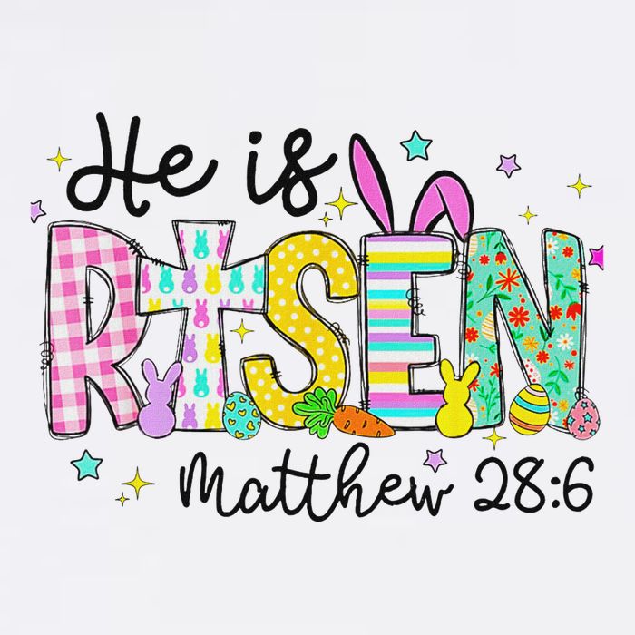 He Is Risen Jesus Christian Happy Easter Garment-Dyed Sweatshirt
