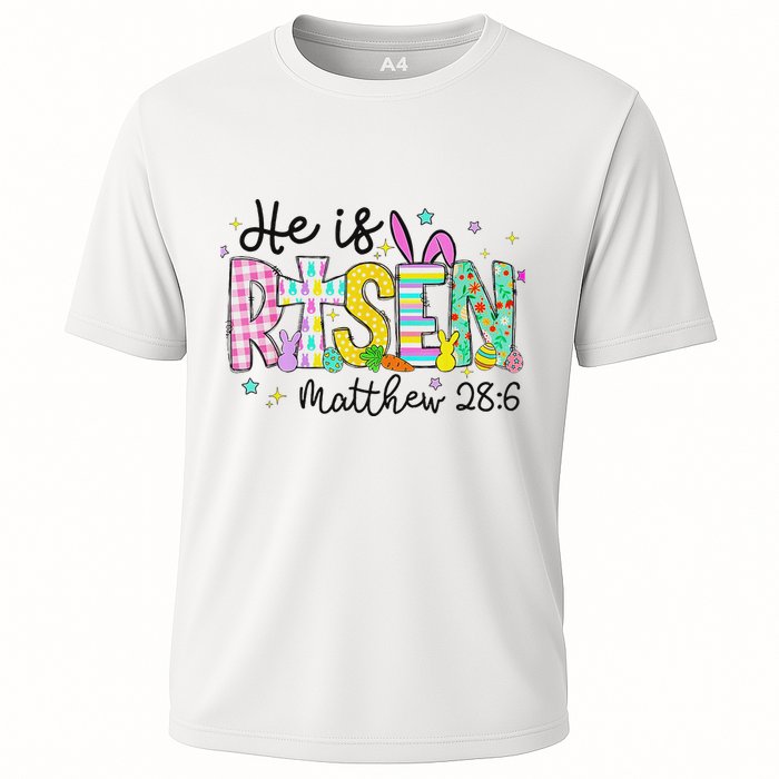 He Is Risen Jesus Christian Happy Easter Cooling Performance Crew T-Shirt