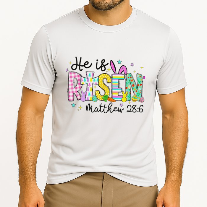 He Is Risen Jesus Christian Happy Easter Cooling Performance Crew T-Shirt