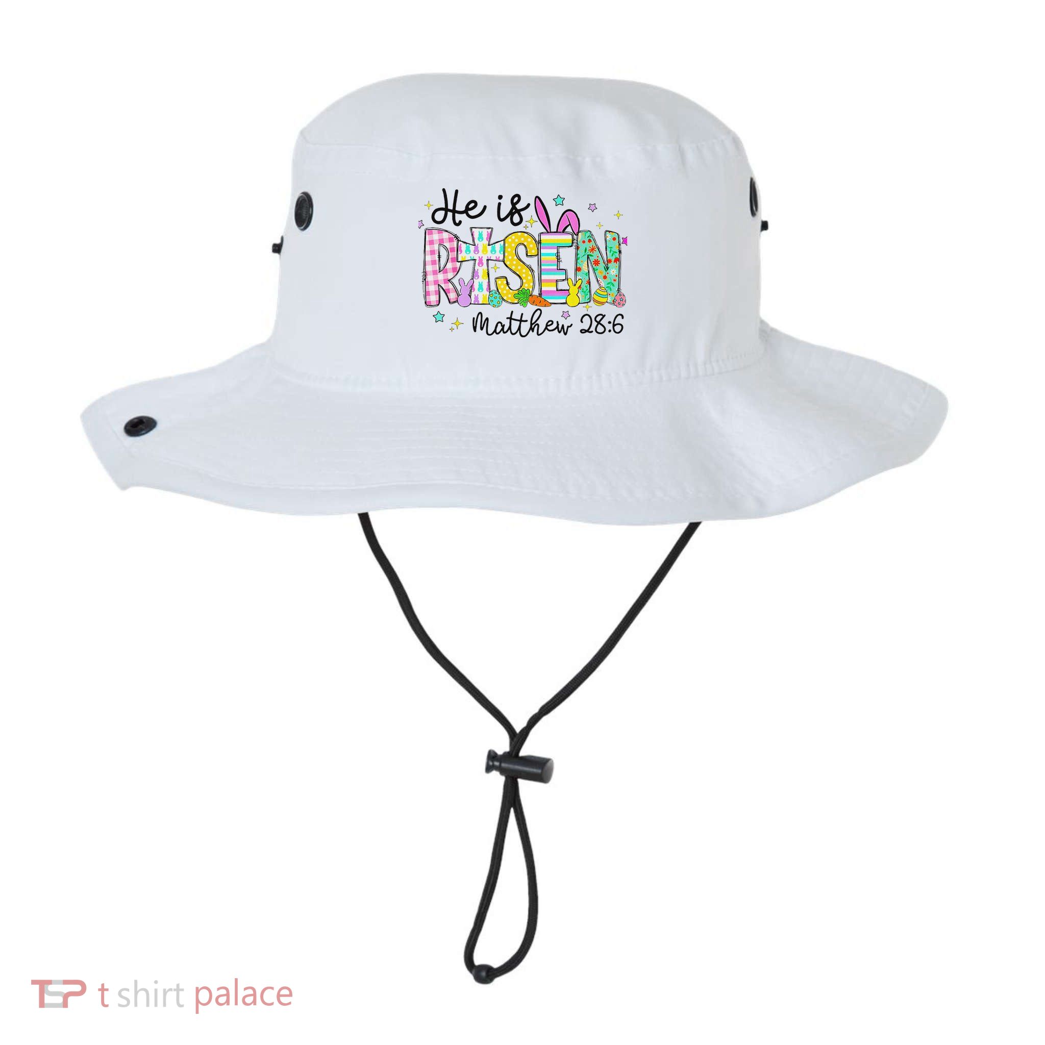 He Is Risen Jesus Christian Happy Easter Bucket Hat