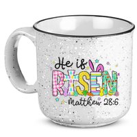 He Is Risen Jesus Christian Happy Easter 15oz Campfire Ceramic Mug