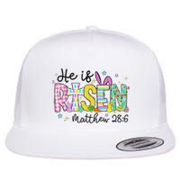He Is Risen Jesus Christian Happy Easter Flat Bill Trucker Hat