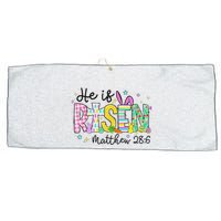 He Is Risen Jesus Christian Happy Easter Large Microfiber Waffle Golf Towel