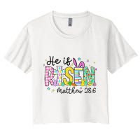 He Is Risen Jesus Christian Happy Easter Crop Top