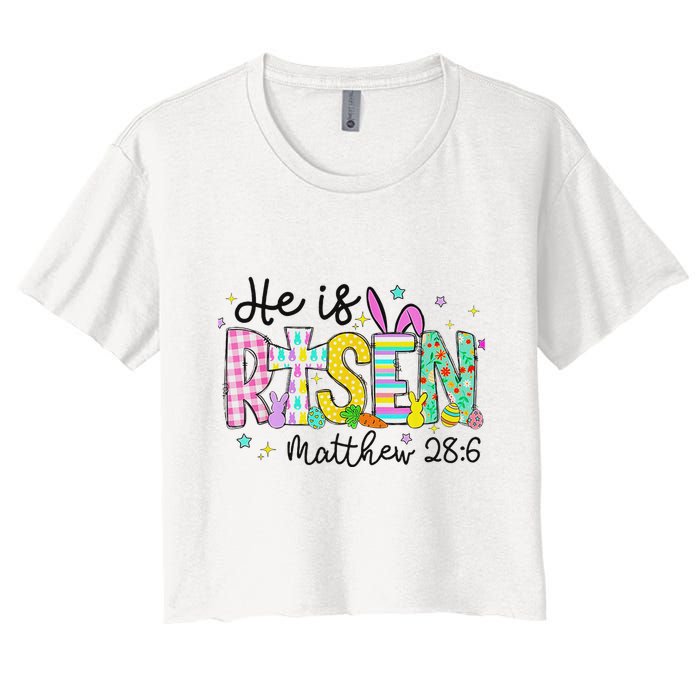 He Is Risen Jesus Christian Happy Easter Crop Top