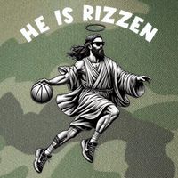 He Is Rizzen Jesus Playing Basketball Funny Easter Day Legacy Tie Dye Trucker Hat