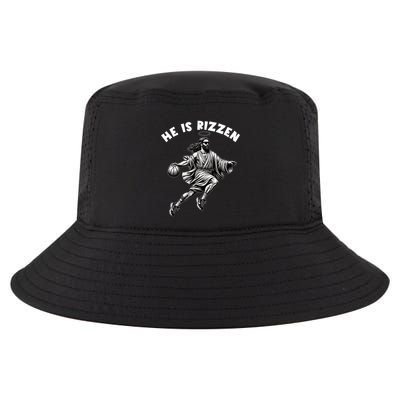 He Is Rizzen Jesus Playing Basketball Funny Easter Day Cool Comfort Performance Bucket Hat