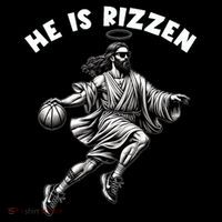 He Is Rizzen Jesus Playing Basketball Funny Easter Day Impact Tech Backpack