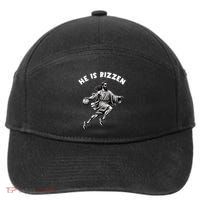 He Is Rizzen Jesus Playing Basketball Funny Easter Day 7-Panel Snapback Hat