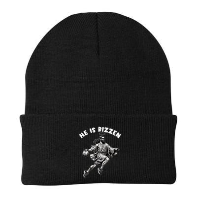 He Is Rizzen Jesus Playing Basketball Funny Easter Day Beanie