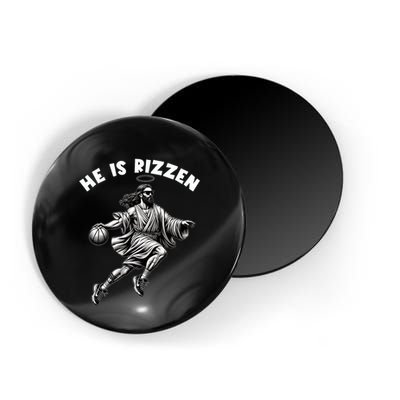 He Is Rizzen Jesus Playing Basketball Funny Easter Day Magnet