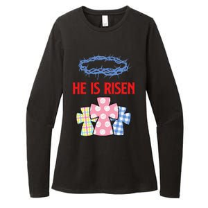 He Is Risen Jesus Christ Resurrection Happy Easter Day Womens CVC Long Sleeve Shirt