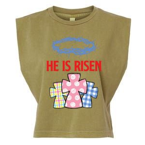 He Is Risen Jesus Christ Resurrection Happy Easter Day Garment-Dyed Women's Muscle Tee