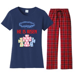 He Is Risen Jesus Christ Resurrection Happy Easter Day Women's Flannel Pajama Set