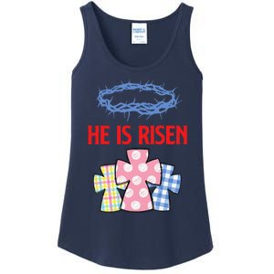 He Is Risen Jesus Christ Resurrection Happy Easter Day Ladies Essential Tank