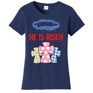 He Is Risen Jesus Christ Resurrection Happy Easter Day Women's T-Shirt