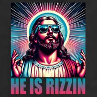 He Is Rizzin Jesus Christ Cool Comfort Performance Bucket Hat