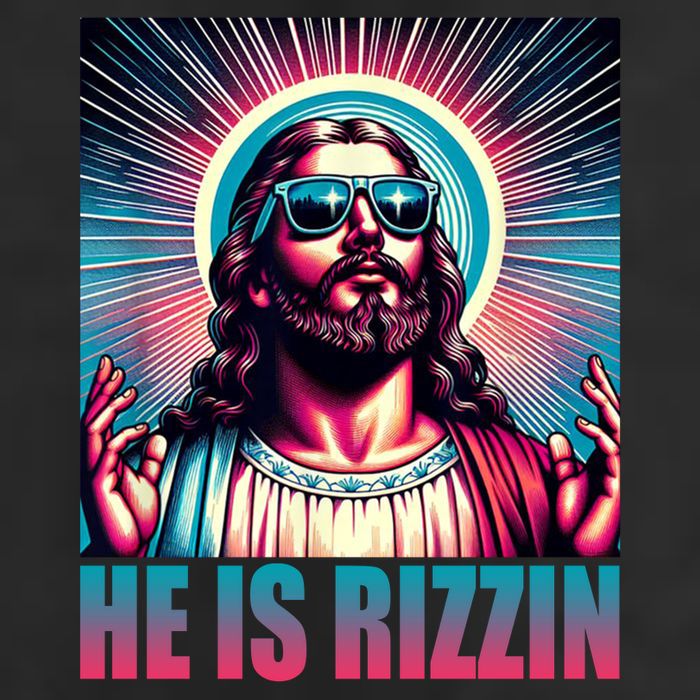 He Is Rizzin Jesus Christ Cool Comfort Performance Bucket Hat