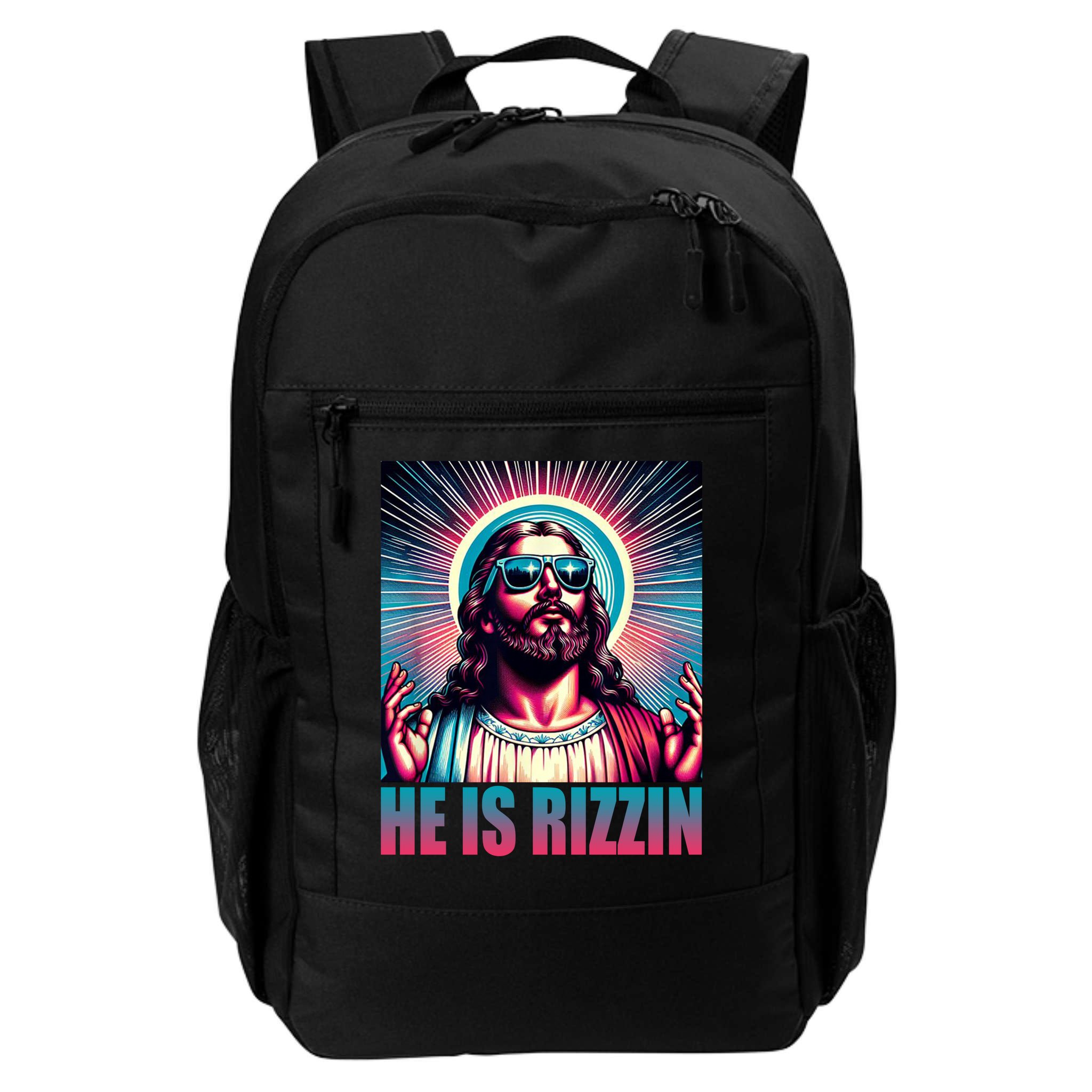 He Is Rizzin Jesus Christ Backpack