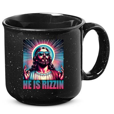 He Is Rizzin Jesus Christ 15oz Campfire Ceramic Mug