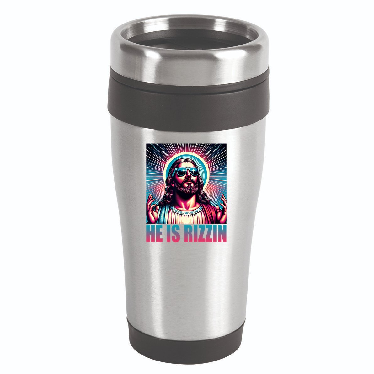 He Is Rizzin Jesus Christ 16oz Travel Tumbler