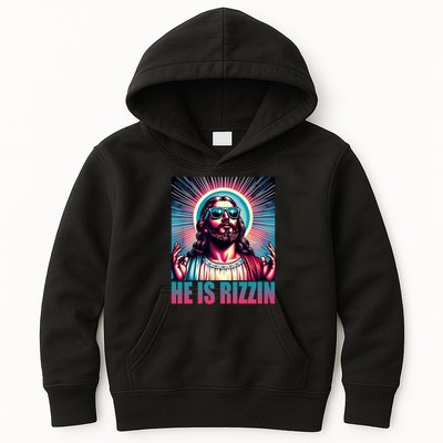 He Is Rizzin Jesus Christ Kids Hoodie